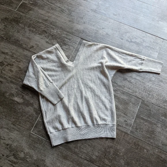 BANANA REPUBLIC Merino Wool Double V Neck Dolman Sweater - Picture 2 of 5